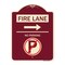 Signmission Fire Lane No Parking Heavy-Gauge Aluminum Architectural Sign, 24" x 18", BU-1824-24011 A-DES-BU-1824-24011 - alternate 1